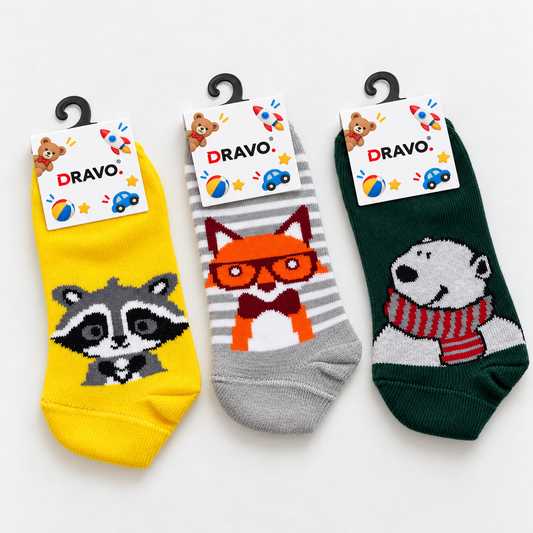 Dravo Kids Animal Friends Ankle Socks - product photo