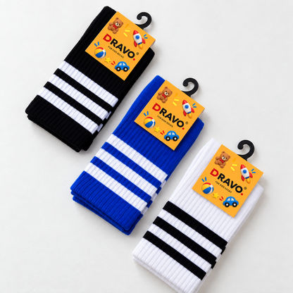 Dravo Kids Striped Crew Socks - product photo