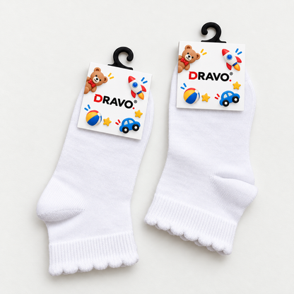 Dravo Kids Picot Cuff Ankle Socks - product photo