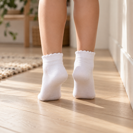 Dravo Kids Picot Cuff Ankle Socks - life photo