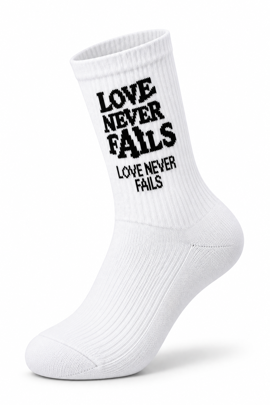 Ami Love Never Fails socks – White, product shot