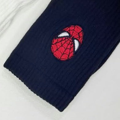 Carton Graphic Spider-Man socks in black with embroidered Spider-Man logo