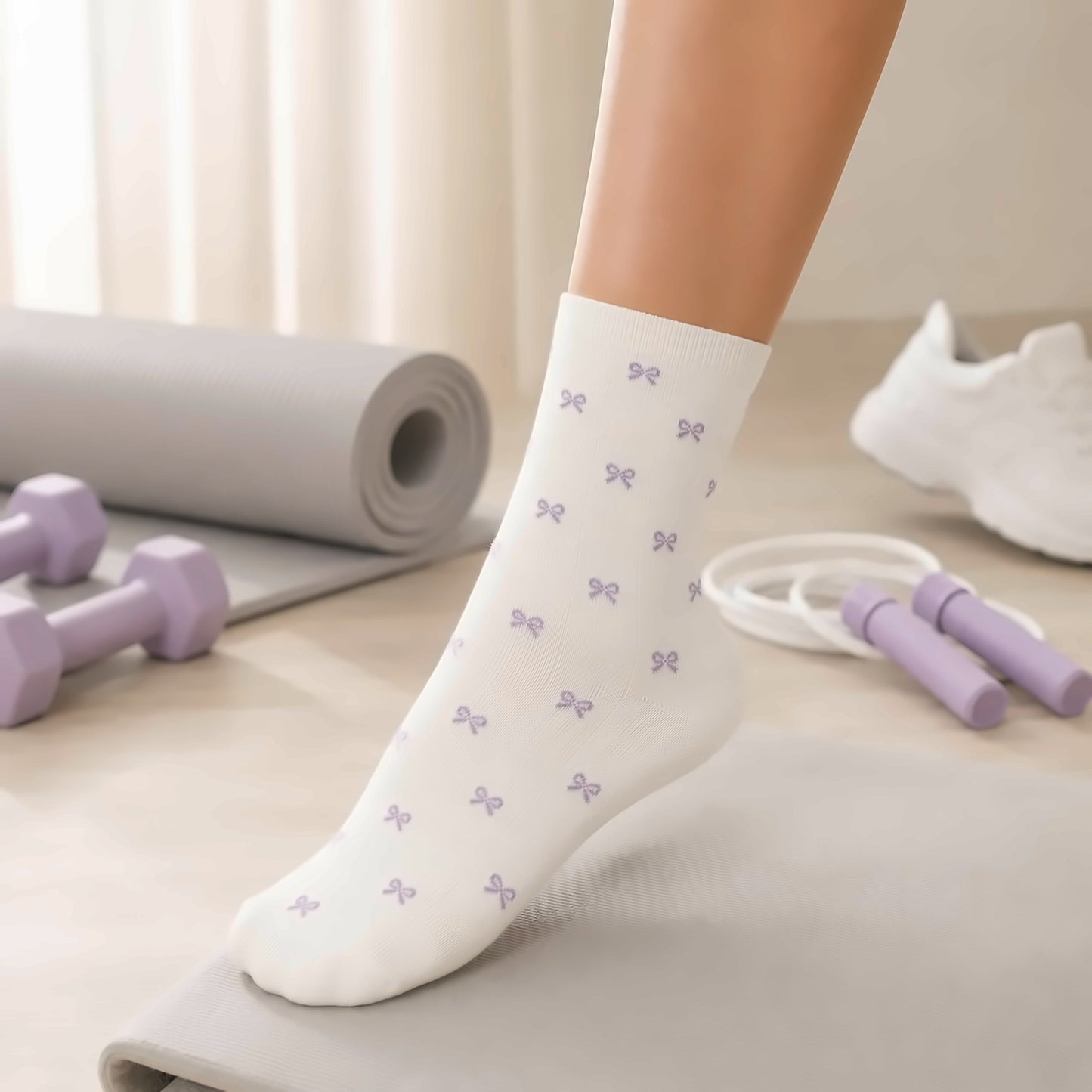 Dravo Bow Crew – Beige/Purple