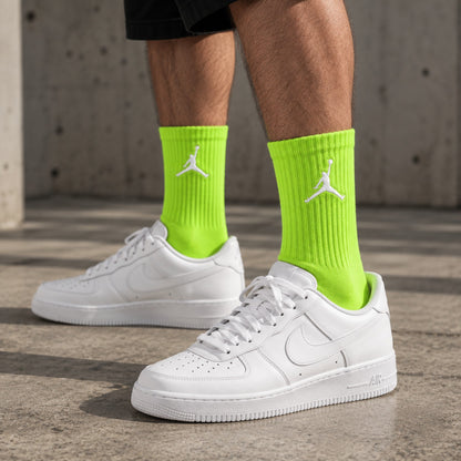 Jordan Basic Mix Colors Graphic worn by a male model with white sneakers - Dravo lifestyle photo