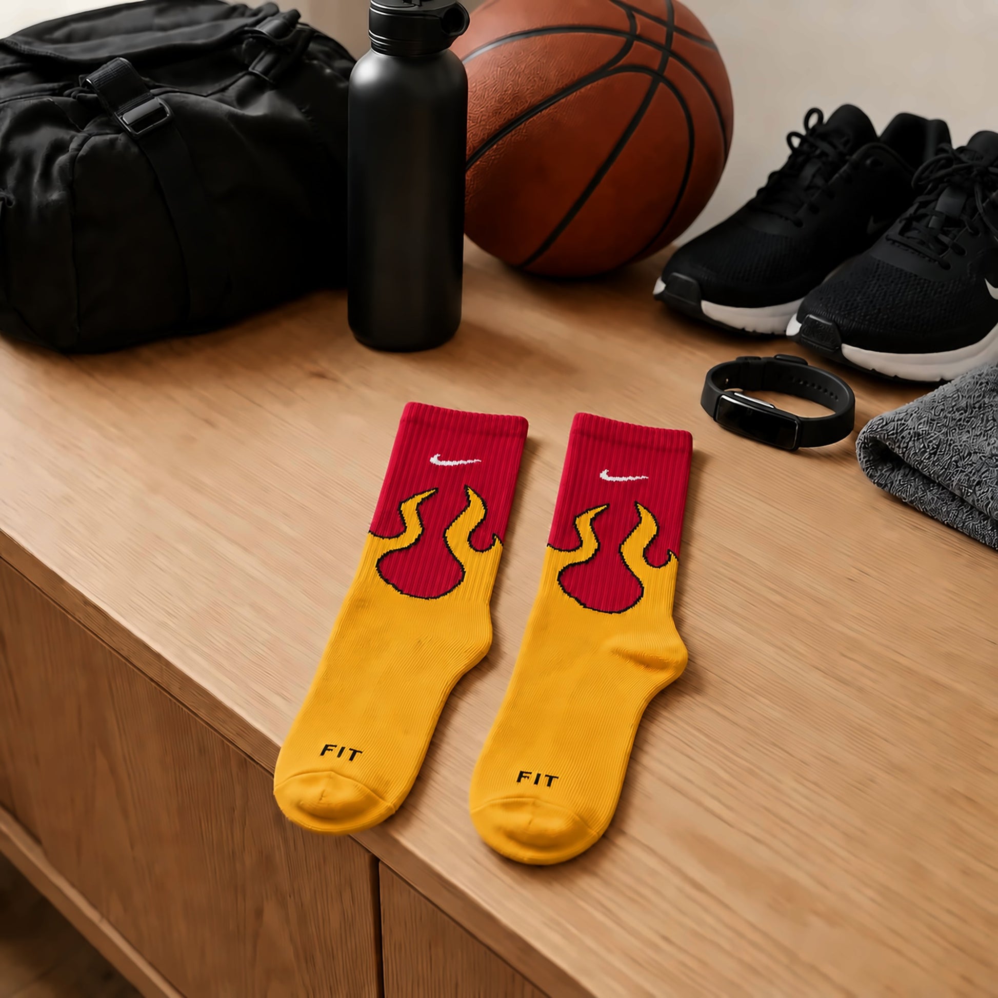 Dravo x Nike Afterburn Long – Red/Yellow