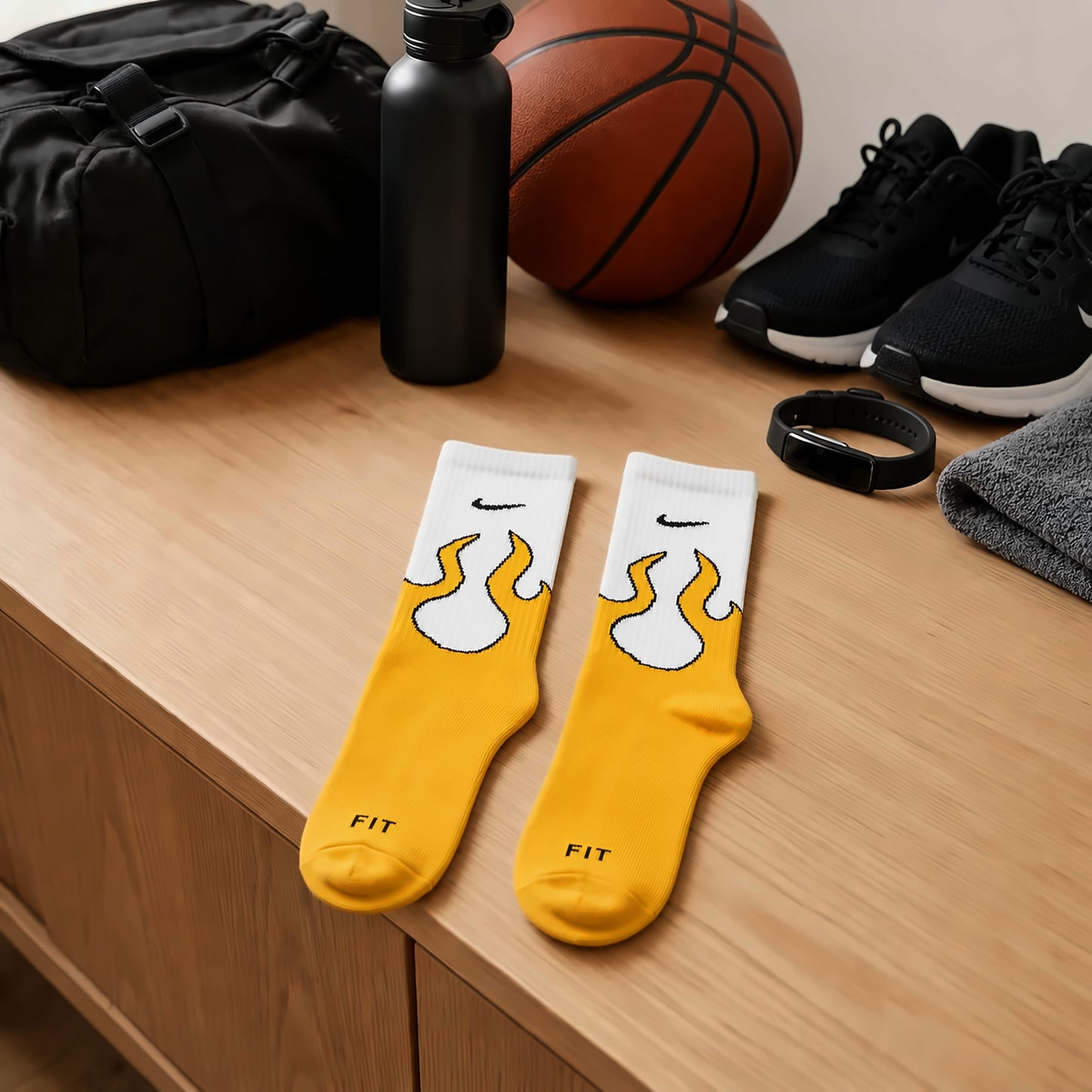 Dravo x Nike Afterburn Long – White/Yellow